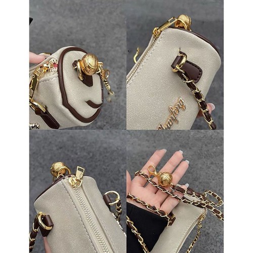 Chain Women's Vintage Cylinder Bag Handbag Pillow Bag Messenger Bag - Picture 7 of 11