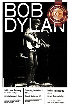 BOB DYLAN BERKELEY SAN FRANCISCO CONCERT RARE ORIGINAL PRINT