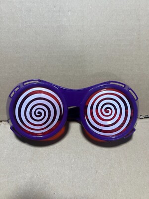 Hypie Spiralbrille lila   Lustige Karneval Brille Verkleidung, Party Nerd Kostüm
