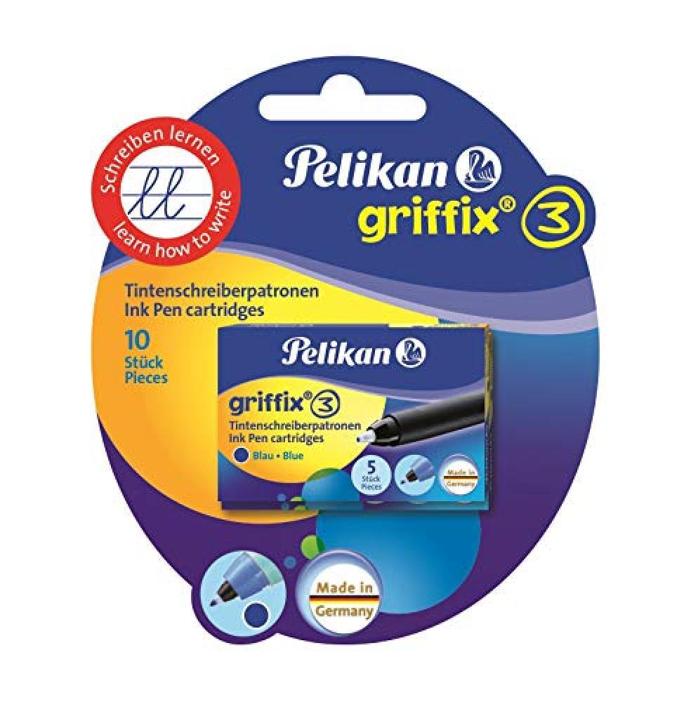 Pelikan 960575 Griffix - Cartucce d'inchiostro per penna (2 x blister da 5), col