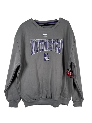 VINTAGE Northwestern Wildcats Football Sweatshirt Men Large Gray