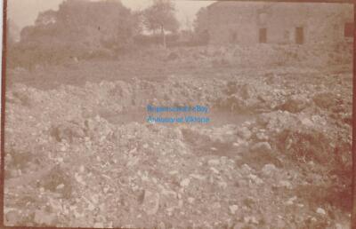 Foto Granattrichter Ort beschriftet ? vor Verdun ? 1917 ca5,7x8,5cm