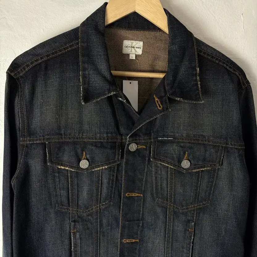 Calvin Klein Blue Denim Jacket Men’s L Casual Vintage