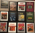 Lot 12 Atari 2600 Game Cartridges Asteroids Pac-Man Dig Dug Pitfall Battle Zone