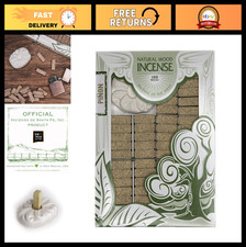 Natural Piñon Wood Incense Bricks with Holder, 100 Count - USA Made Aromatherapy