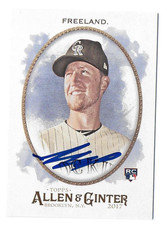 2017 ALLEN & GINTER 65 KYLE FREELAND ROCKIES AUTOGRAPHED SIGNED BASEBALL CARD RC
