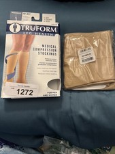 truform compression stockings 15-20 size 3X beige closed Toe NEW 
