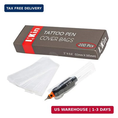 INKin Tattoo Machine Covers - 200pcs (2 inch X 6.4 inch) Disposable Tattoo Pen M