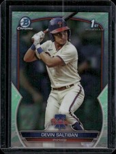 2023 Bowman Draft #BDC-2 Devin Saltiban 1st Lunar Glow Refractor Phillies