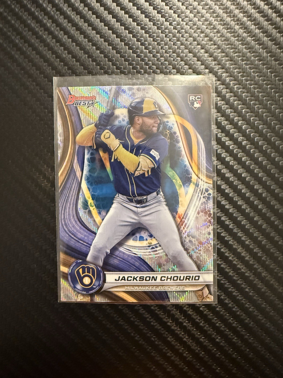2024 Bowman's Best - Jackson Chourio #38 Wave Refractor (RC)