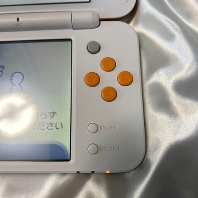 EXC] New Nintendo 2DS XL LL White Orange Console Stylus Tested