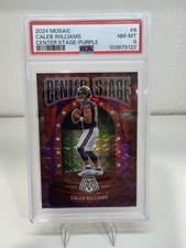 2024 PANINI MOSAIC CENTER STAGE 6 CALEB WILLIAMS PURPLE /49 PSA 8