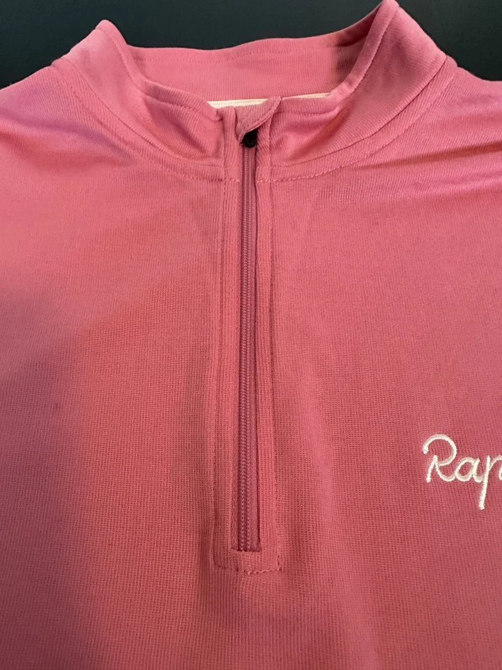 Rapha Pegoretti Merino Club Jersey 1/4 Zip Gray/Pink/White, Size XXL/2XL Cycling - Image 3 of 4