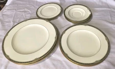 8 Pcs Noritake COVINA 2 Dinner, 2 Salad & 2 Bread Plates + 2 Saucers  All  MINT