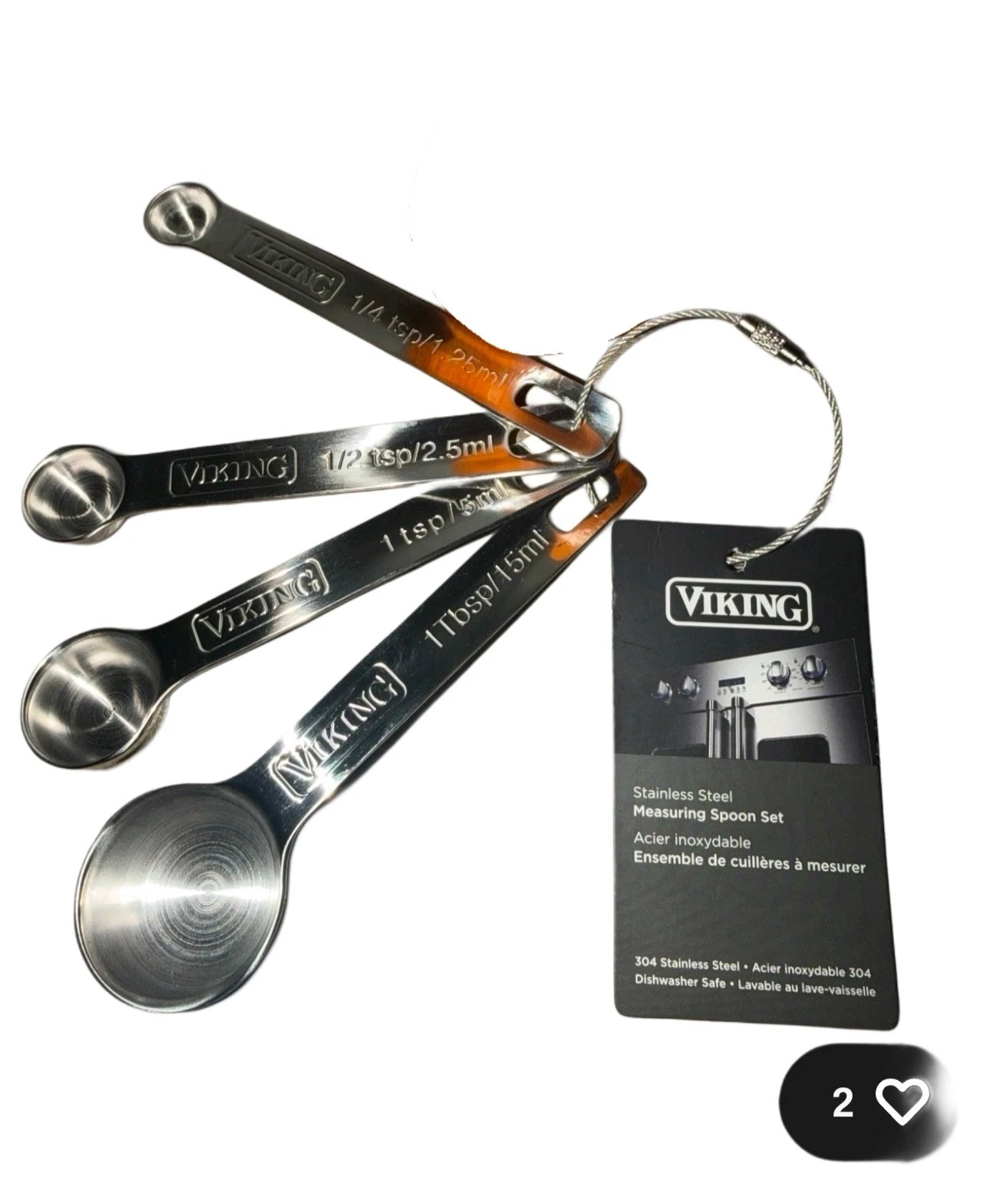 VIKING 4-Piece Stainless Steel Measuring Spoons Set NEW!
Opens in a new window or tab