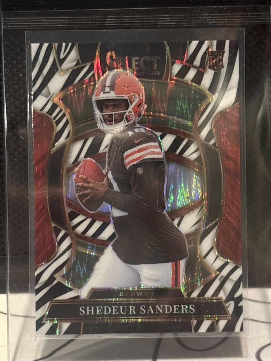 2025 Panini Select Shedeur Sanders Zebra Prizm Shock Concourse SSP