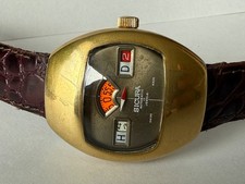 Vintage Sicura Jump hour Automatic Brevets Cal. 758 Space Age Mens watch * video