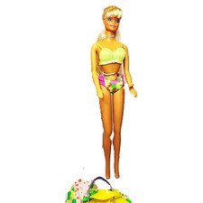 1990 Vintage Hawaiian Fun Barbie Redressed Accessories with Z's in Her Eyes