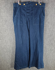 Anthropologie Pilcro The Kit High Rise Wide Leg Pants Trousers Denim Size 32 NWT