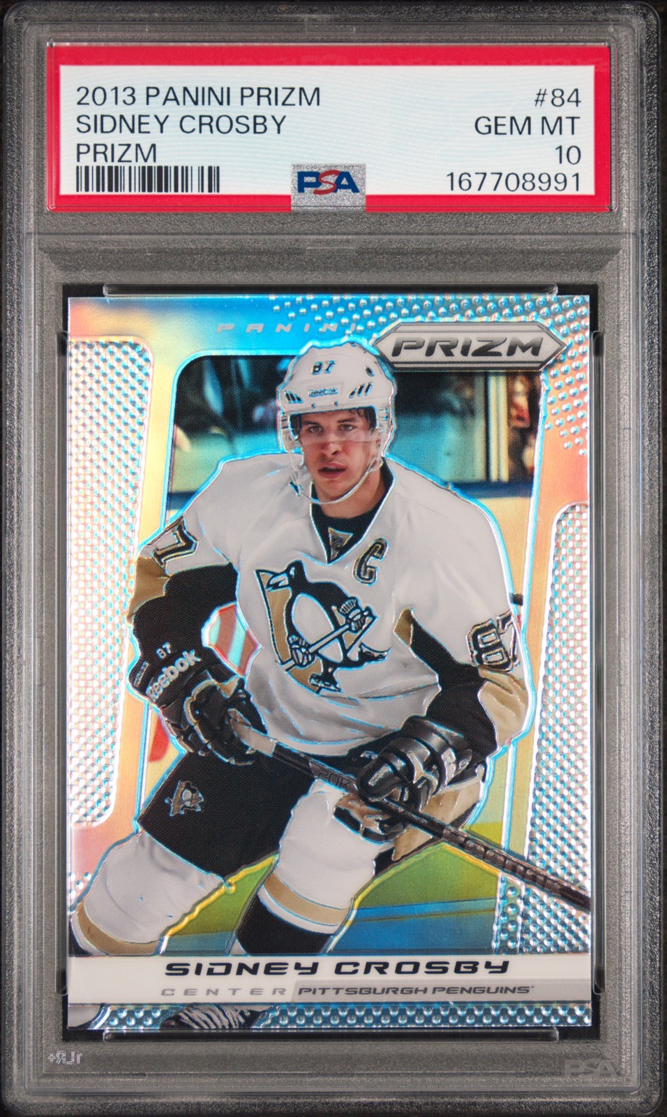 2013 PANINI PRIZM PRIZM #84 SIDNEY CROSBY PSA 10 view 1