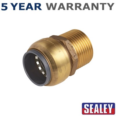 Sealey SharkBite �� Messing gerader Adapter 15 mm x 1/2''BSPT SBA15BSA