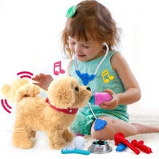 Realistic Robot Puppy - Interactive Walking Barking Dog with Singing/Tail W...