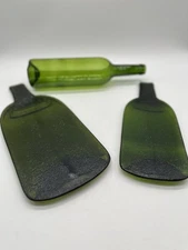 Recycled Green Wine Bottles Cheese Cracker Serving Dishes By Plates By Culotees