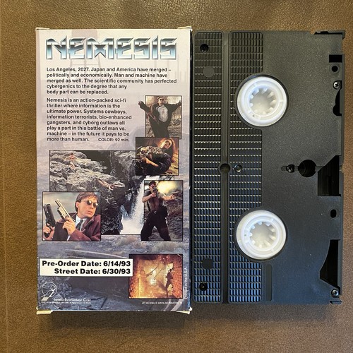Nemesis VHS 1992 Screener Promo Tape Olivier Gruner - Picture 2 of 7