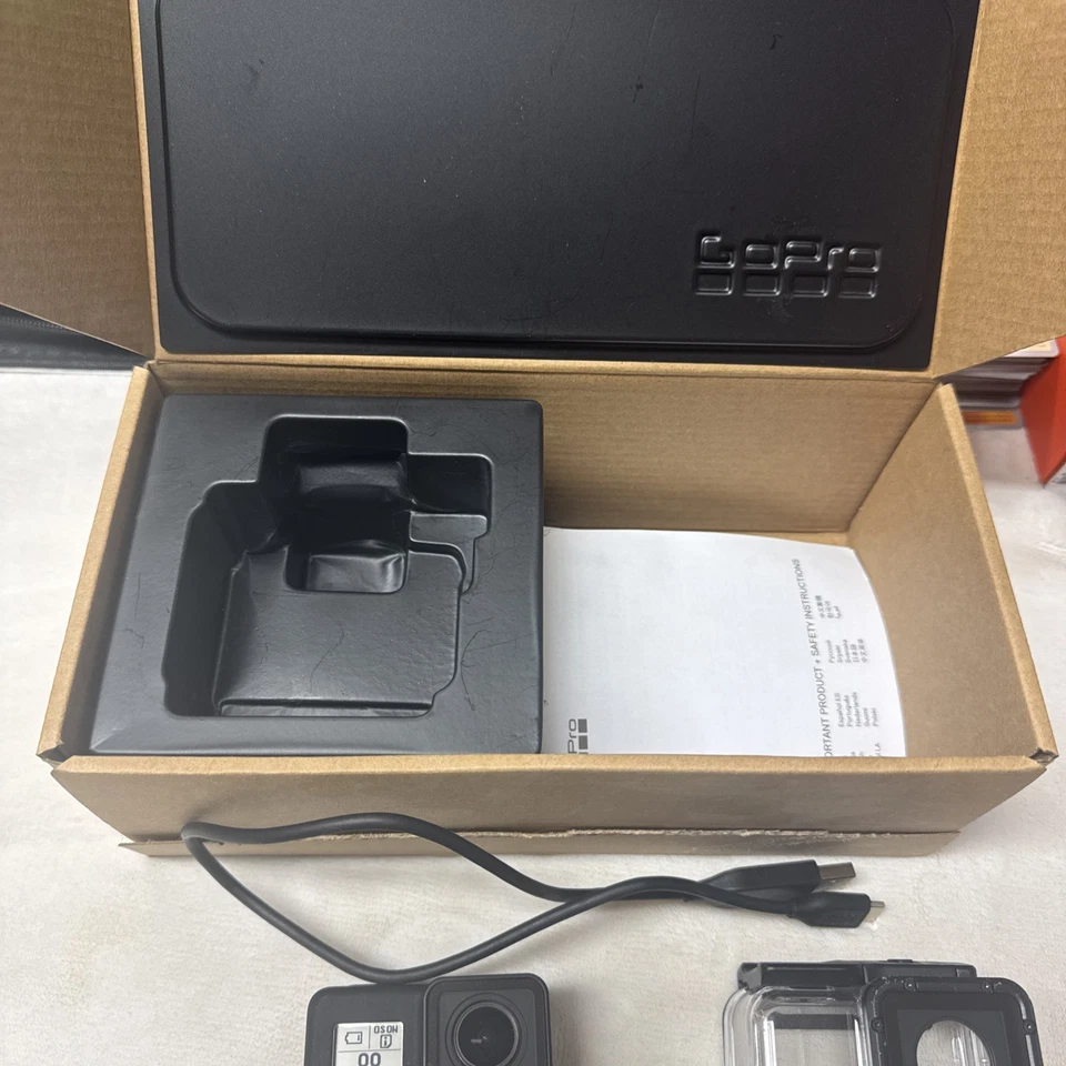 GoPro Hero 7 Black Bundle: Extra Battery Cases Mounts Accessories Used One Time - Image 3 of 4