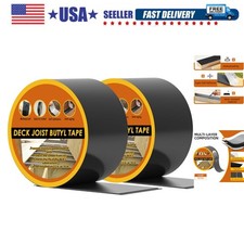 Butyl Deck Tape 2" x 50' with 2 Rolls, Joist Tape 2 inch for Decking, Waterpr...