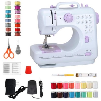 Mini Sewing Machine for Beginners, Portable with Dual Speed, 12 Stitches, Foo...