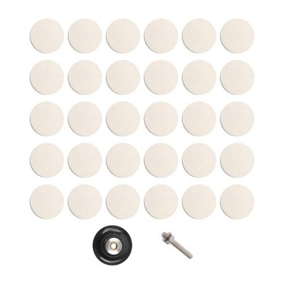 LABLT 30× 2'' Compressed Wool Fabric Sanding Disc Buffer Pad Holder w/ 1/4'' Shank
