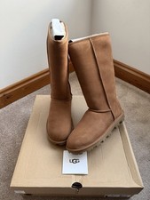 GENUINE UGG BOOTS W ESSENTIAL TALL (CHESTNUT) SIZE 5 EU38 - B/NEW COST £200