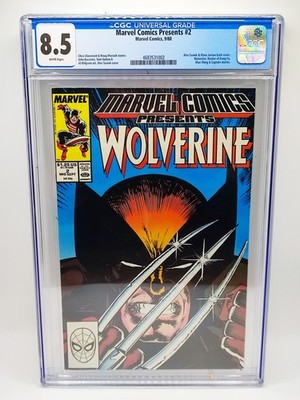 1988 MARVEL COMICS PRESENTS #2 WOLVERINE - CGC 8.5 WHITE PAGES - GREAT PIECE