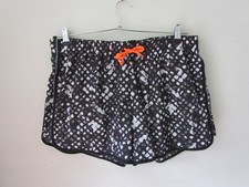 Marks & Spencer M&S Fitness Print Shorts Size 16  Gym black white print lined