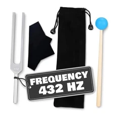 432 Hz Tuning Fork Set – 7.2" Deformation Resistant Chakra Tuning Forks made 