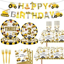 118 Pcs Construction Birthday Party Decorations