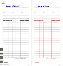100 Time Cards for Lathem 7000E and 7500E Time Clocks, E7 7.3125 Inches Long