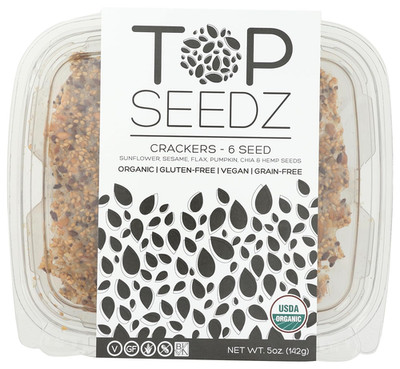 Organic 6 Seed Crackers, 5 Oz