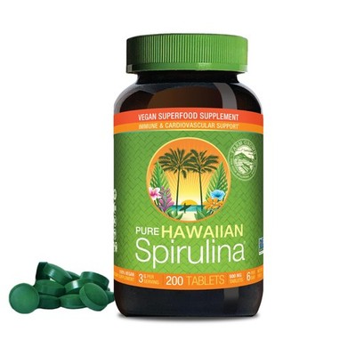 Nutrex Hawaii Pure Hawaiian Spirulina   Vegan Superfood, 500 mg Tablets, Farm...