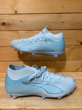 New Puma Ultra Match 5 FG AG Soccer Cleats White Blue Women's Size 10 108640-01