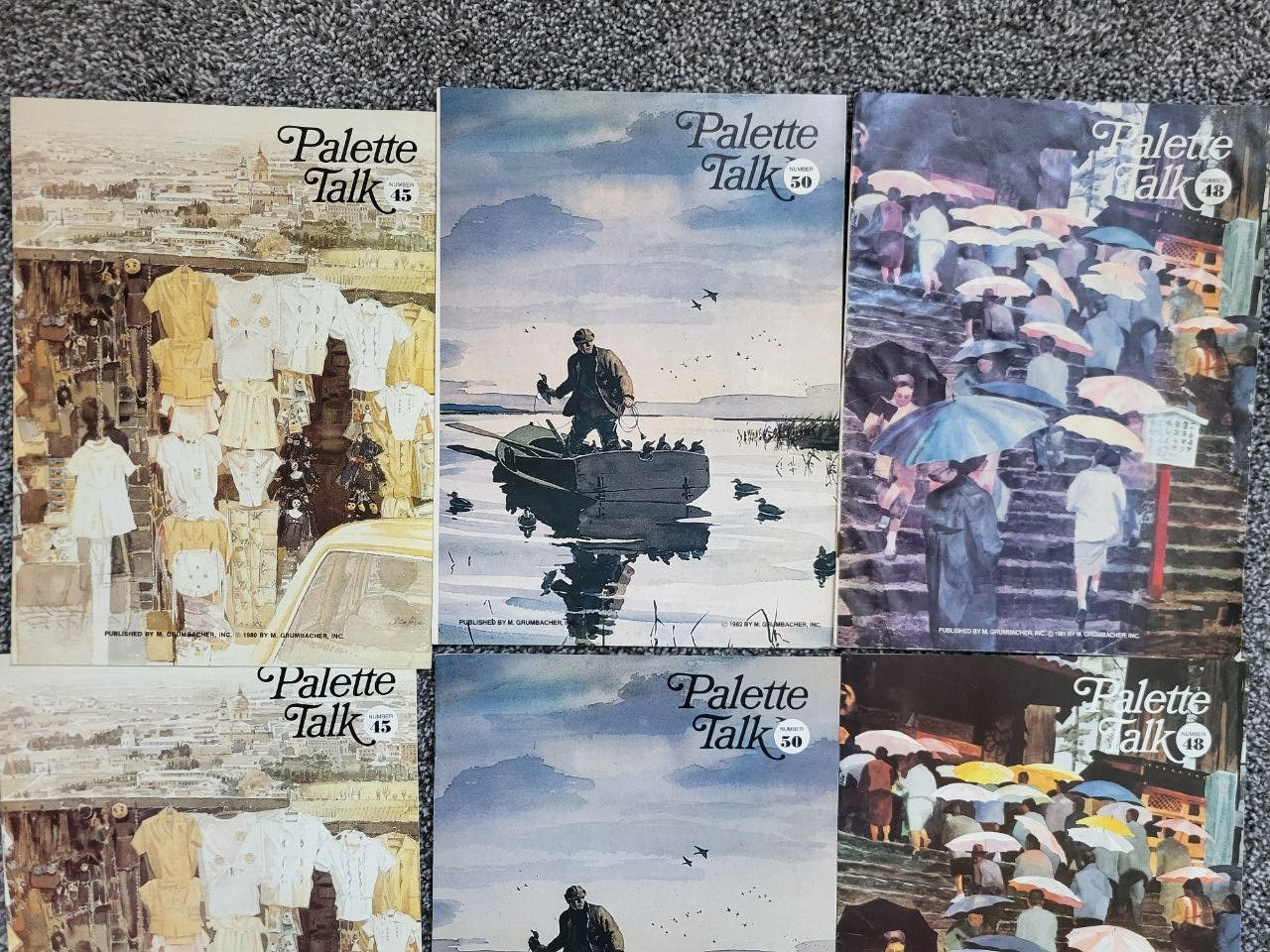 Lot of 10 Issues Palette Talk Magazines M. Grumbacher