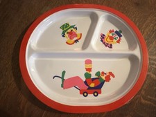 Clown Divided Melamine Child Plate Small Fry Originals Vintage