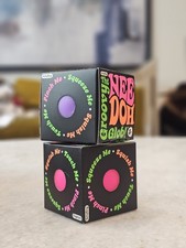 Schylling NeeDoh The Groovy Glob Fidget Toy Pink Purple 2 Pack Lot Squishy New