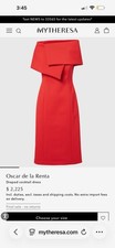 MYTHERESA Oscar de la Renta Draped cocktail dress SIZE 10
