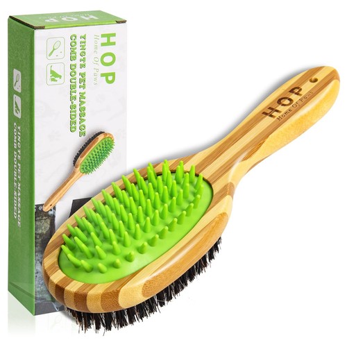 Short Hair Dog Brush for Detangling and Shedding Coats, Silicone Pet Brushing...