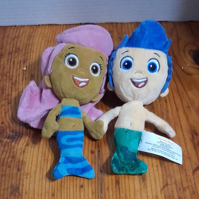 Nickelodeon Bubble Guppies Molly & Gil Mermaid Plush Dolls Set Washable 2013
