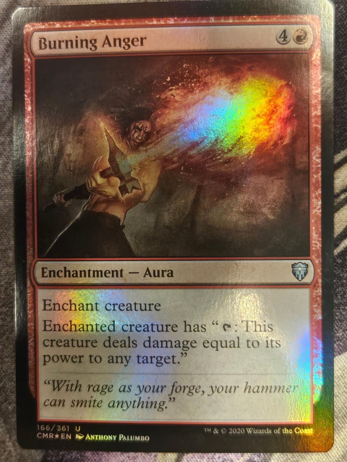 Burning Anger 166 Uncommon Commander Legends Magic: The Gathering Foil Near Mint