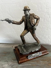 Bat Masterson Chilmark Pewter Limited Edition Sculpture "Behind the Tin Star"
