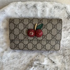 100 Authentic GUCCI GG Supreme Mini Crossbody Bag With Cherry